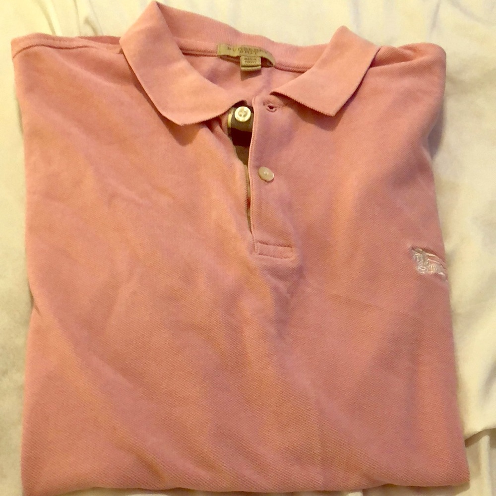 Men’s Burberry Brit Polo Shirt (pink)